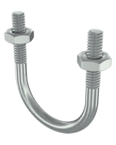 Скоба монтажная U-образная с резьбой М6 с гайками для труб d 1/2 DKC BHU11012 в Рубцовске Держатели, клипсы, скобы Pintop.ru