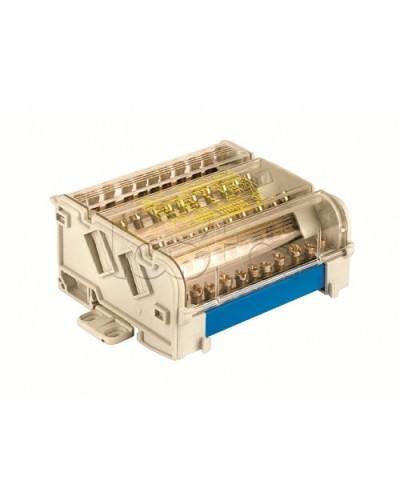 Блок распределительный на DIN рейку 4р 160А, 5х7мм 1х8мм 1х9мм 1х12мм DKC BD16084 в Рубцовске Аксессуары для стоек и шкафов Pintop.ru