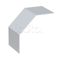 Крышка на угол 90 градусов вертикальный внешний лестничный усиленная 100x500 мм (2 мм) EKF (kvoltp90100500-2)