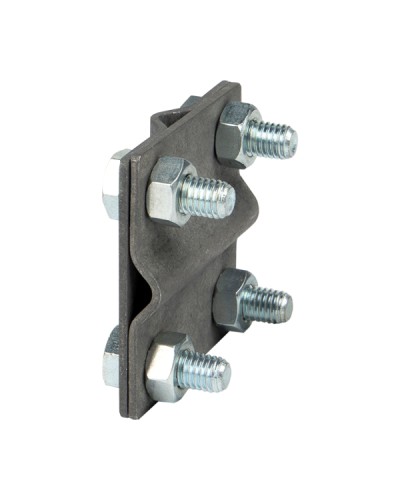 Зажим крестовидный прут-прут (пластина 57x57мм) HZ EKF (lp-g3109) в Рубцовске Аксессуары для кабель-канала Pintop.ru