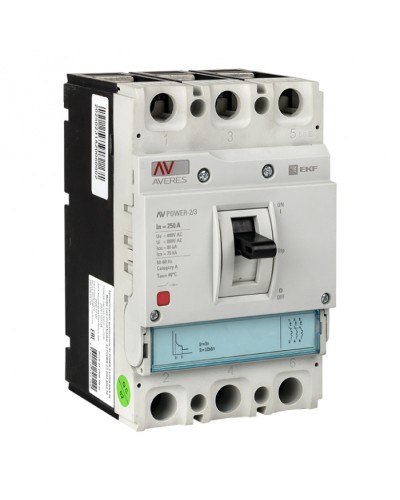 Автоматический выключатель AV POWER-2/3 250А 80kA TR EKF AVERES (mccb-23-250H-TR-av) в Рубцовске Электротехническое оборудование Pintop.ru