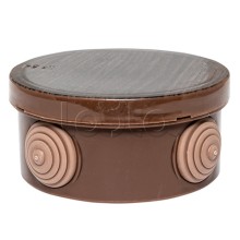 Коробка распред. КМР-040-039 с крышкой (85х40) 4 мембранных ввода тёмное дерево IP54 EKF (plc-kmr-040-039-t)