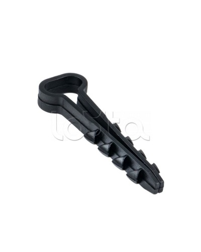Дюбель-хомут (5х10 мм) для плоского кабеля черный (100 шт.) EKF PROxima (plc-cd1-5x10b) в Рубцовске Крепеж: Дюбели, шурупы, саморезы Pintop.ru
