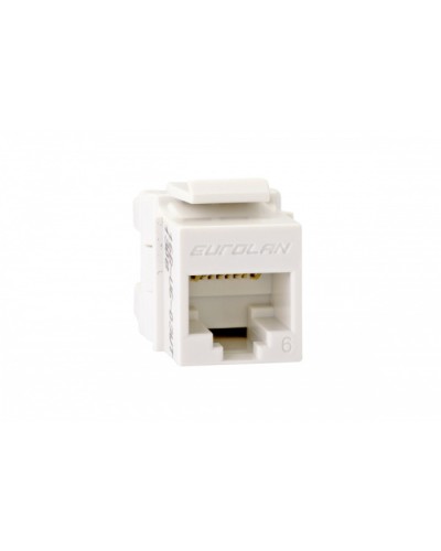 Вставка Keystone RJ45, кат. 6, неэкран. Eurolan (16B-U6-03WT) в Рубцовске Коннекторы Pintop.ru