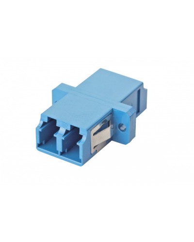 Оптический адаптер OS2, дуплекс LC, с фланцами, синий Eurolan (36A-S2-2L-02BU) в Рубцовске Проходные адаптеры и розетки оптические Pintop.ru