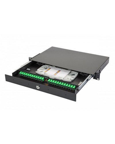 Патч-панель 19”, 1U Eurolan 47D-24-S2-SC-24-11BL в Рубцовске Кросс оптический Pintop.ru