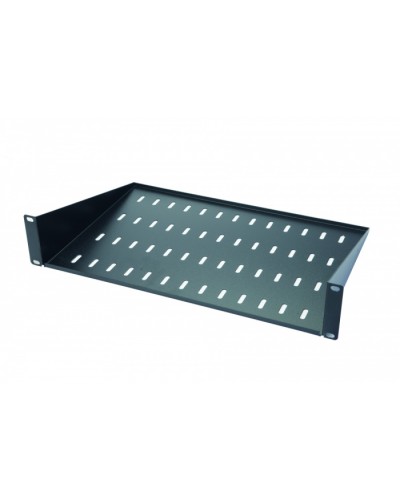 Полка консольная 2U, до 15 кг, глубина 400 мм Eurolan 60A-02-40-11BL в Рубцовске Полки для шкафов и стоек Pintop.ru