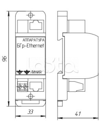 Устройство защиты от импульсных перенапряжений Forteza Блок БГр-Ethernet-PoE в Рубцовске Устройства защиты операционных процессоров (ОПС) Pintop.ru