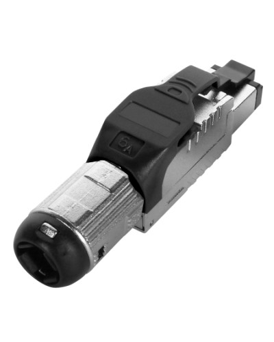 Разъем полевой оконцовки RJ-45 Hyperline (PLUE-8P8C-S-C6A-SH-BK) в Рубцовске Патч-корды и пигтейлы Pintop.ru