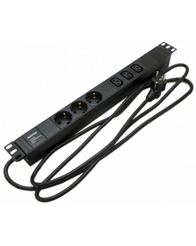 Блок розеток Hyperline SHE19-3SH-3IEC-2.5EU в Рубцовске Блоки розеток Pintop.ru