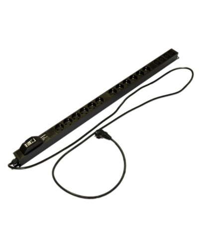 Блок розеток Hyperline (SHE-12SH-4IEC-BF-2.5EU) в Рубцовске Блоки розеток Pintop.ru