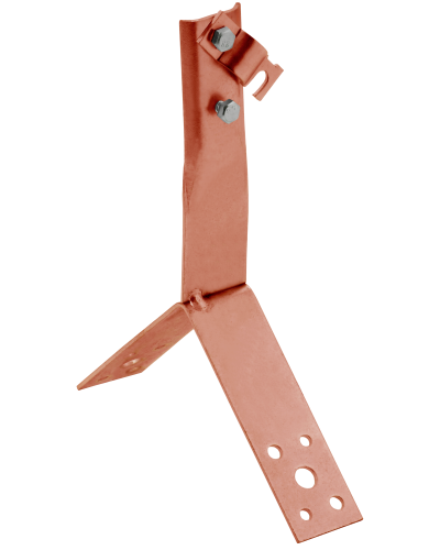 Держатель проводника круглого 6-10мм винтовой для конька h=100мм медь IEK (ZDP80-50-4-16-100) в Рубцовске Крепеж Pintop.ru