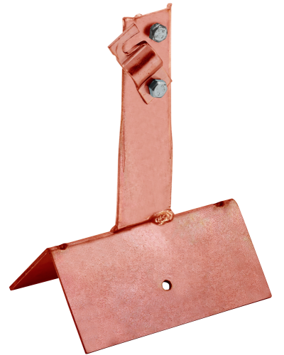 Держатель проводника круглого 6-10мм винтовой для конька широкого h=100мм медь IEK (ZDP81-50-4-16-100) в Рубцовске Крепеж Pintop.ru