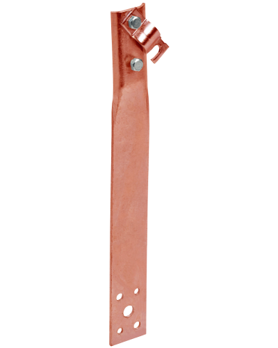 Держатель проводника круглого 6-10мм винтовой прямой h=80мм медь IEK (ZDP86-50-1-16-80) в Рубцовске Крепеж Pintop.ru