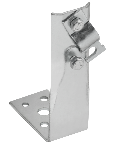 Держатель проводника круглого 6-10мм винтовой угловой h=80мм оцинкованная сталь IEK (ZDP87-11-1-16-80) в Рубцовске Крепеж Pintop.ru