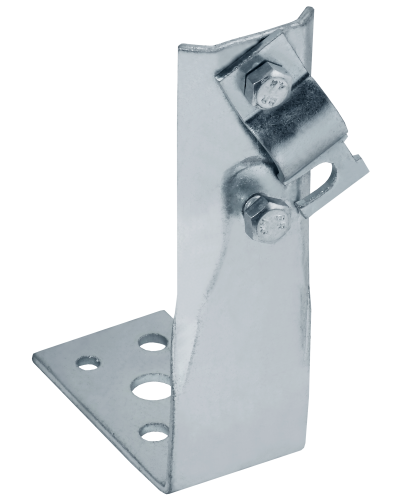 Держатель проводника круглого 6-10мм винтовой угловой h=80мм оцинкованная сталь HDZ IEK (ZDP87-14-1-16-80) в Рубцовске Крепеж Pintop.ru