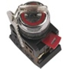 Переключатель AKS-22 с ключом на 2 фиксир.положения I-O 1з+1р черный IEK BSW10-AKS-2-K02