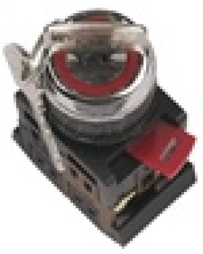 Переключатель AKS-22 с ключом на 2 фиксир.положения I-O 1з+1р черный IEK BSW10-AKS-2-K02 в Рубцовске Аксессуары для стоек и шкафов Pintop.ru