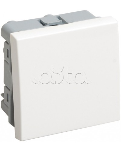 Выключатель одноклавишный (на 2 модуля) ПРАЙМЕР белый (ВКО-21-00-П) IEK CKK-40D-VO2-K01 в Рубцовске Аксессуары для кабель-канала Pintop.ru