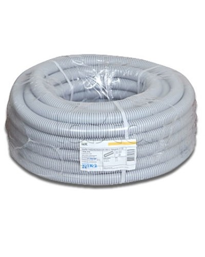 Труба гофрированная ПВХ 50 мм с зондом IEK CTG20-50-K41-015I (15 м) в Рубцовске Труба гофрированная Pintop.ru