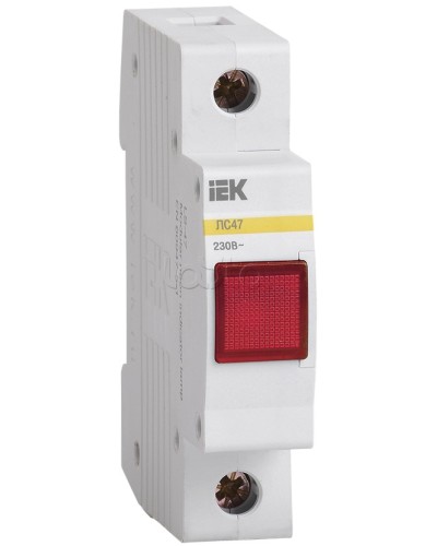 Лампа сигнальная красная DIN 1P неон ЛС-47 IEK MLS10-230-K04 в Рубцовске Оповещатели Pintop.ru