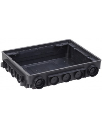 IEK Коробка напольная ONFLOOR 12 модулей (KNU-12-PA-9011) в Рубцовске Аксессуары для кабель-канала Pintop.ru