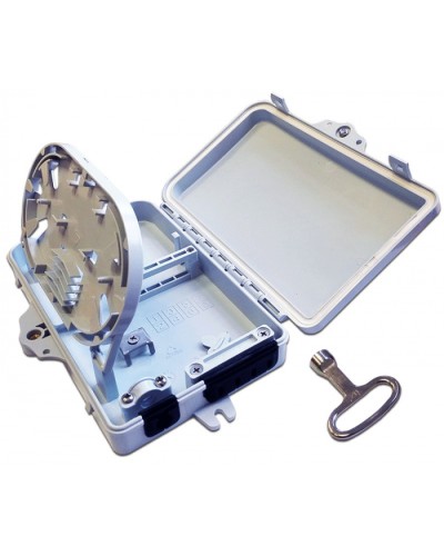 Бокс распределительный настенный на 4 волокна, наружной установки, IP65 LANMASTER LAN-FDB-FTTH04/OUT в Рубцовске Кросс оптический Pintop.ru