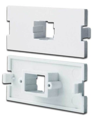 Вставка модульная под SC симплексный адаптер в розетку LAN-MB, белая LANMASTER LAN-MBP-1SC-WH в Рубцовске Коннекторы Pintop.ru