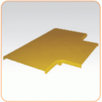 Крышка Т-соединителя оптического лотка 240 мм, желтая LANMASTER LAN-OT240-ETC