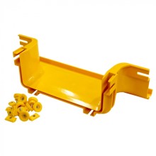 Боковой отвод на оптический лоток 240 мм, монтаж без соединителей, желтый LANMASTER (LAN-OT240-UT/NC)