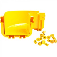 Горизонтальный поворот 90° оптического лотка 600 мм, желтый LANMASTER (LAN-OT600-HC90/NC)