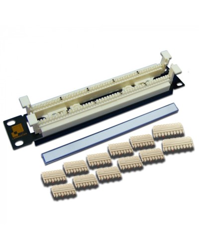 50-парный 110 кросс 10 1U, блоки в комплекте LANMASTER (LAN-RS110-50FT/10) в Рубцовске Патч-панели Pintop.ru