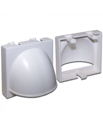 Кабельный ввод открытый, 45х45, белый LANMASTER (LAN-SIP-23CO-WH) в Рубцовске Аксессуары для кабель-канала Pintop.ru