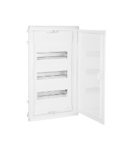 Щит встраиваемый Nedbox с округленной дверью белой RAL 9010 1 рейка 36+2 модуля Legrand 001413 в Рубцовске Щиты электрические Pintop.ru