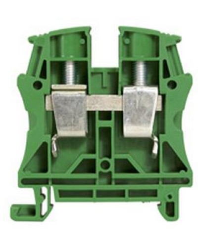 Клемма 16 мм2 однополюсная 1 вход/1 выход, шаг 12 мм, зеленая Viking Legrand 037198 в Рубцовске Клеммные колодки Pintop.ru