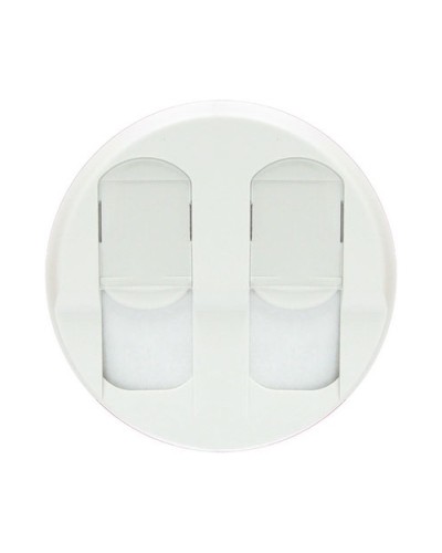 Лицевая панель для розеток 2хRJ45 белый Celiane Legrand 068252 в Рубцовске Аксессуары для кабель-канала Pintop.ru