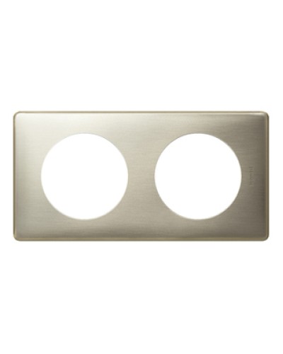 Рамка 2 поста титан Celiane Legrand 068902 в Рубцовске Аксессуары для кабель-канала Pintop.ru