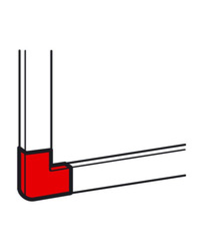 Угол плоский для кабель-канала METRA 40x40 Legrand (638183) в Рубцовске Аксессуары для кабель-канала Pintop.ru