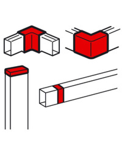Заглушка торцевая/угол внутренний/угол внешний/накладка на стык для кабель-канала METRA 60x40 Legrand (638198) в Рубцовске Аксессуары для кабель-канала Pintop.ru