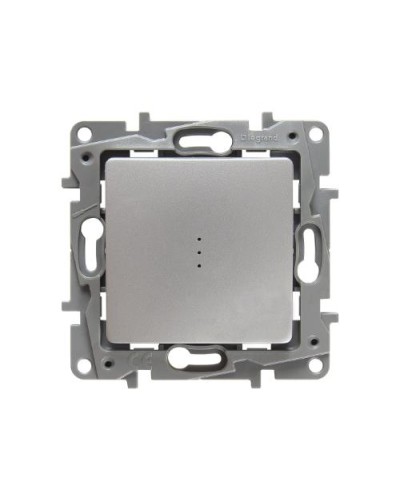 Переключатель с подсветкой Etika Plus 10 AX 250 В алюминий Legrand 672415 в Рубцовске Аксессуары для кабель-канала Pintop.ru