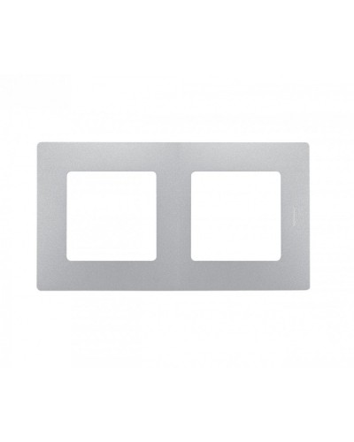Рамка 2 поста Etika алюминий Legrand 672552 в Рубцовске Аксессуары для кабель-канала Pintop.ru