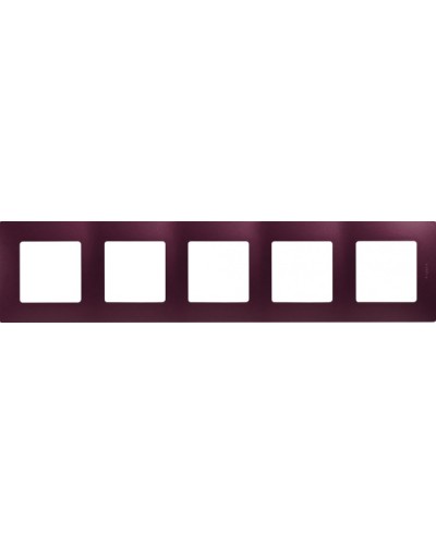Рамка 5 постов Etika сливовый Legrand 672565 в Рубцовске Аксессуары для кабель-канала Pintop.ru