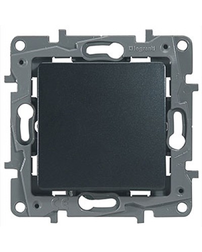 Выключатель без фиксации с Н.О./Н.З. контактом 6 A 250 В антрацит Etika Plus Legrand 672614 в Рубцовске Аксессуары для кабель-канала Pintop.ru