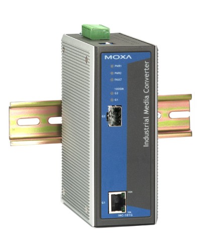 Медиаконвертер Gigabit Ethernet 10/100/1000BaseTX в 1000BaseSX/LX/LHX/ZX Moxa IMC-101G в Рубцовске Дополнительное оборудование для ОПС Pintop.ru