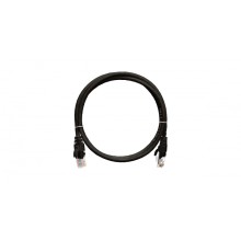 Шнур коммутационный 2хRJ45/8P8C, U/UTP, 4 пары, Кат.5е, LSZH, черный (1м) NIKOMAX NMC-PC4UD55B-010-C-BK