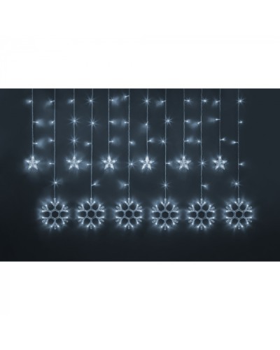 Гирлянда Navigator 95 121 NGF-D032-02 (бахрома звезды и снежинки CW 2.5*1м IP20) в Рубцовске Источники света(Лампы) Pintop.ru