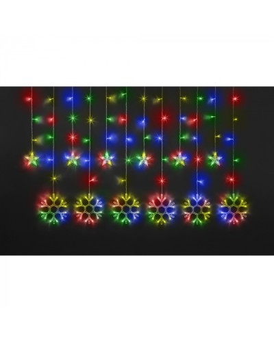 Гирлянда Navigator 95 123 NGF-D032-04 (бахрома звезды и снежинки RGBY 2.5*1м IP2 в Рубцовске Источники света(Лампы) Pintop.ru
