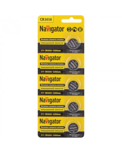 Элемент питания Navigator 94 779 NBT-CR1616-BP5 в Рубцовске Электротехническое оборудование Pintop.ru