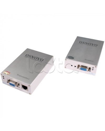 Комплект для передачи VGA и аудиосигнала по витой паре, до 50 м OSNOVO TA-V/1+RA-V/1 в Рубцовске Видеоусилители, Модуляторы, Делители Pintop.ru