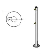 Стойка ограждения с 2-мя полупетлями под поворотную створку или секцию одностороняя Oxgard Стойка ограждения с 2-мя полупетлями односторонняя (ВЗР 1996.09.10)